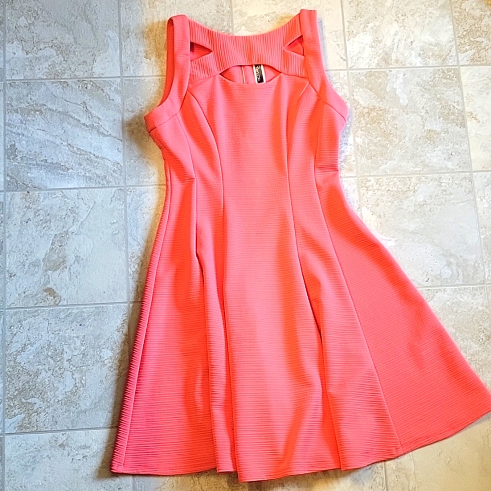 Coral, A-line dress